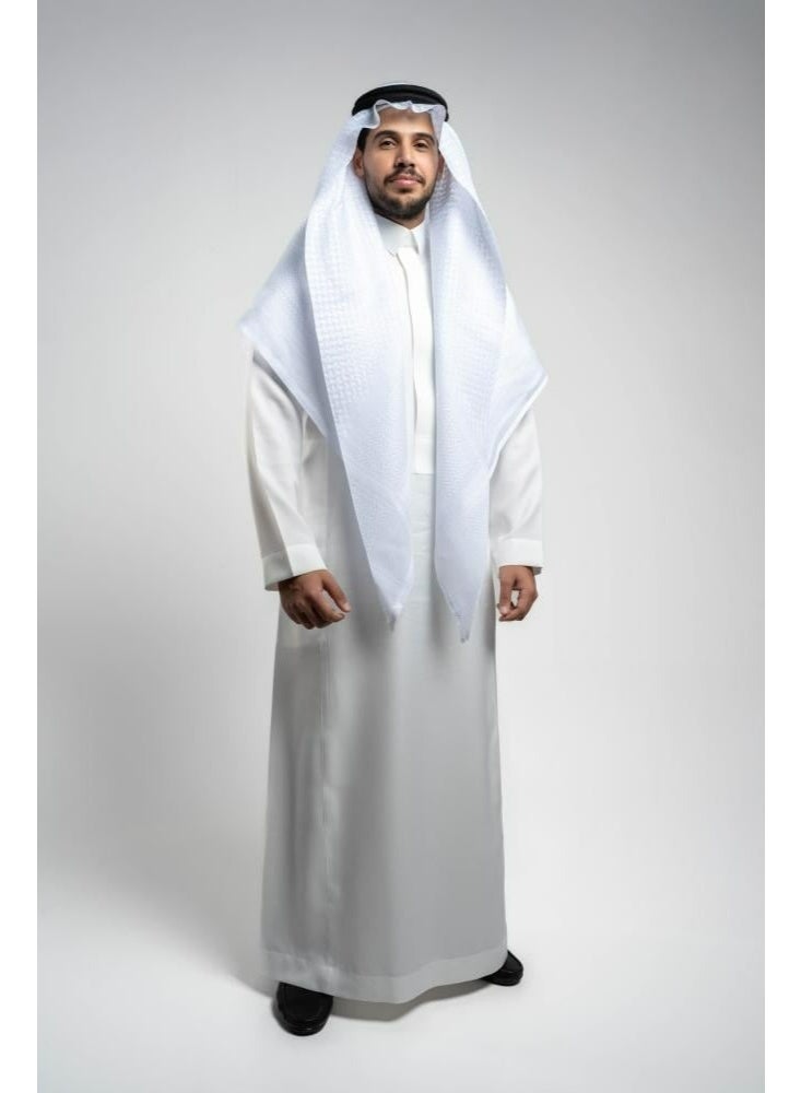 Lebbson white Luxury shemagh - Image 3