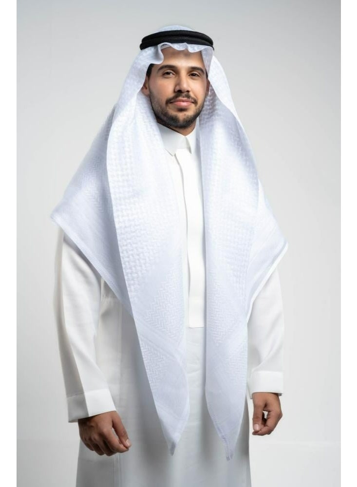 Lebbson white Luxury shemagh - Image 1