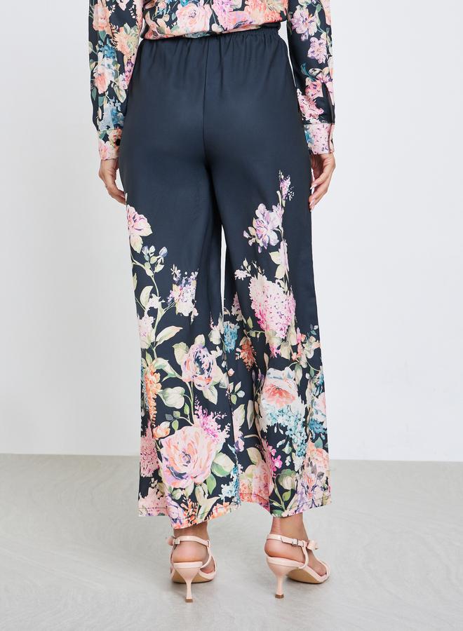 Styli Floral Print Wide Leg Pants - Image 4