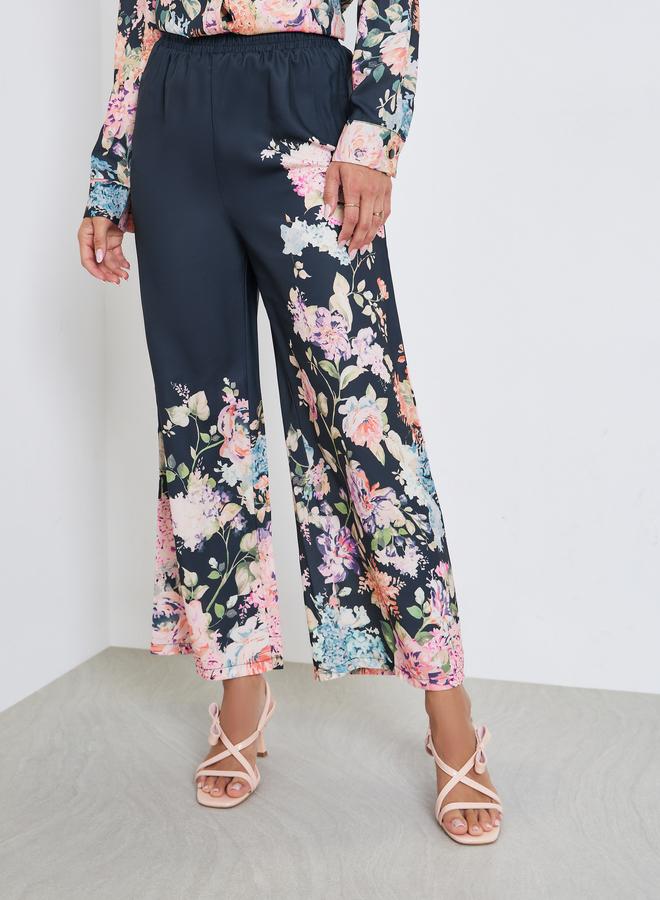 Styli Floral Print Wide Leg Pants - Image 2