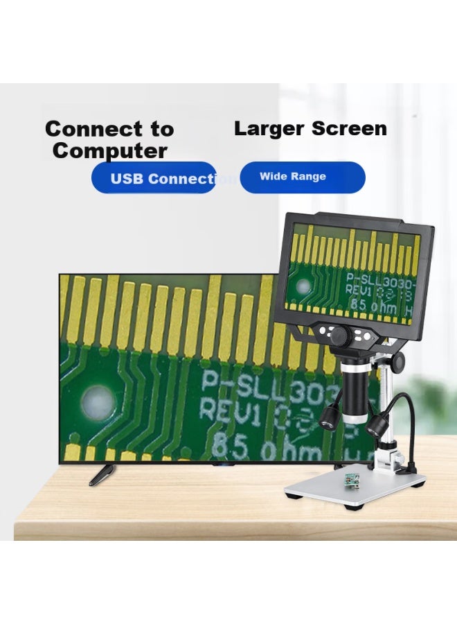 Jhopt 1600x Digital Magnification High-definition Industrial Electronic Microscope With 9-inch Large Screen For Viewing Microdots, Jade, And Motherboards - Image 2