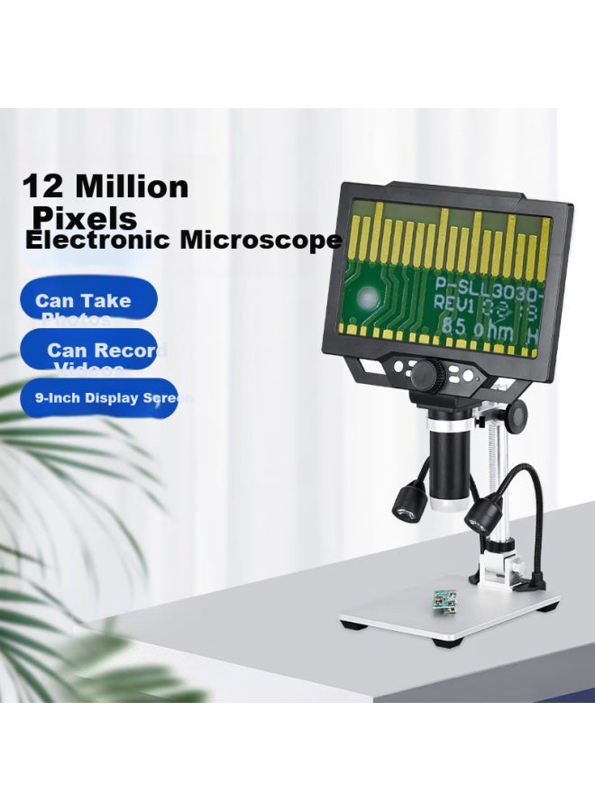 Jhopt 1600x Digital Magnification High-definition Industrial Electronic Microscope With 9-inch Large Screen For Viewing Microdots, Jade, And Motherboards - Image 1