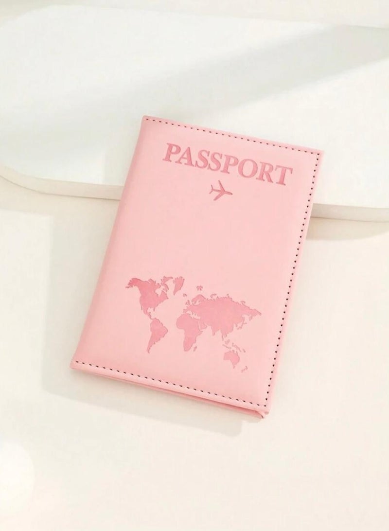 Shein Matte Pink Passport Holder - Image 1