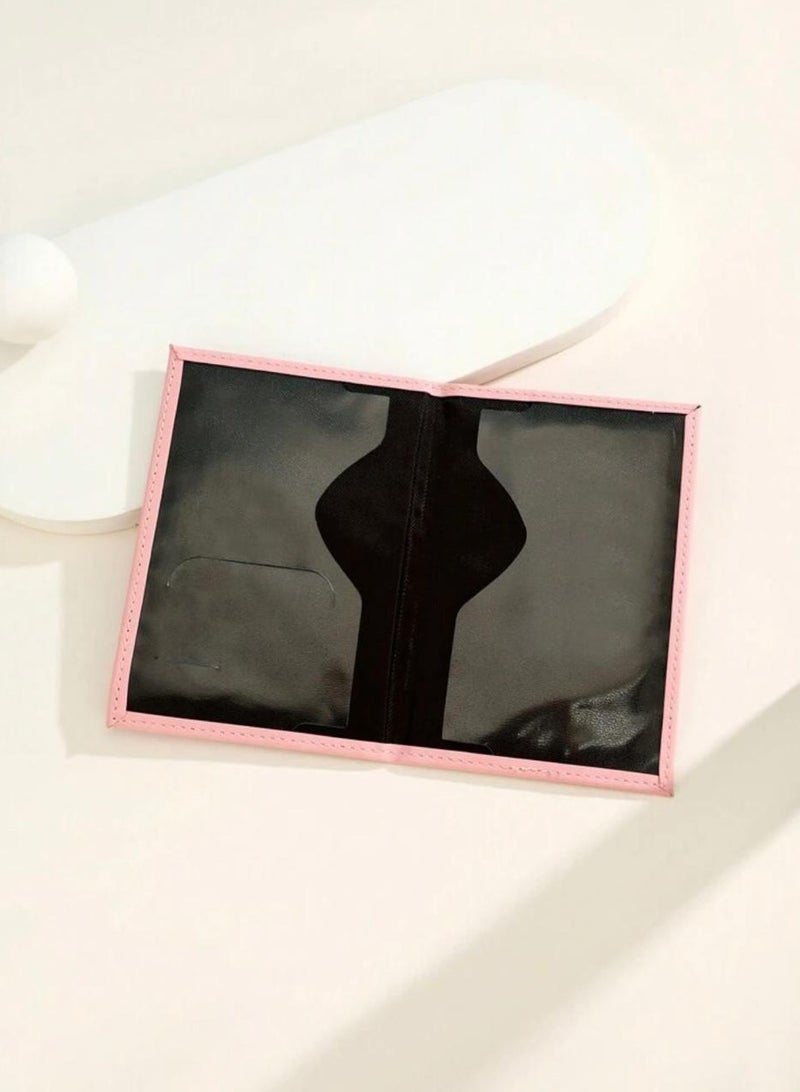 Shein Matte Pink Passport Holder - Image 3