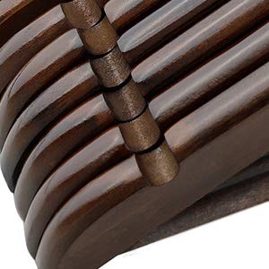 Evolluxi Lotus Wooden Hangers, Diwali Gift Hampers Solid Wood Shirt Hangers,Dress Coat Jacket Clothes Hangers,with Extra Smooth Finish, 360 Degree Swivel Hook(Retro) (Walnut, 10) - Image 3