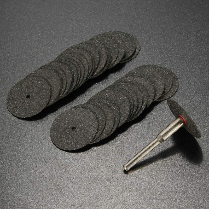 DIY Crafts DIY Crafts Pack Of 10 Pcs, Multi, Colour With 1 Pc Mandrel, 24mm Mini Diamond Cutting Discs Wheel Drill Bit For Rotary Tool Kit Cut Off Wh(Pack Of 10 Pcs, Multi, Colour With 1 Pc Mandrel)  - Image 1