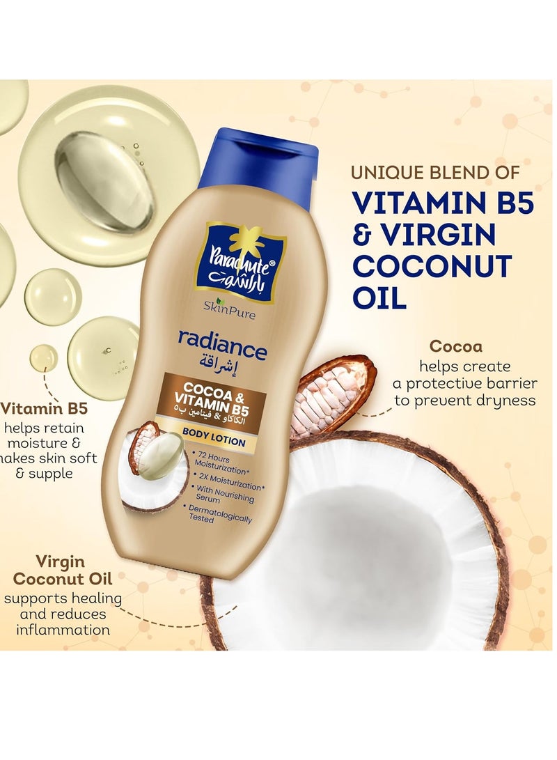 Parachute Cocoa & Vitamin B5 Radiance Body Lotion 400ml - Image 4