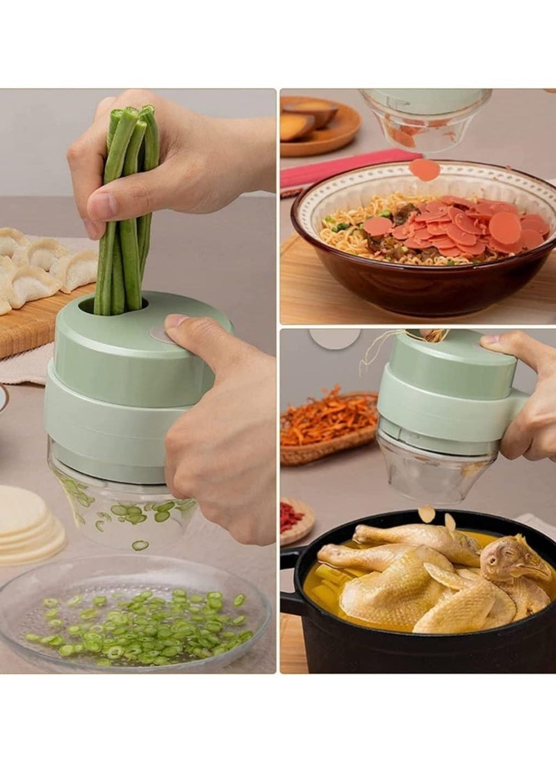 ELTRAZONE Electric Vegetable Cutter Set,Gatling Vegetable Chopper Mini Wireless Food Processor,Garlic Chili Onion Celery Ginger Meat Garlic Chopper with Brush - Image 5