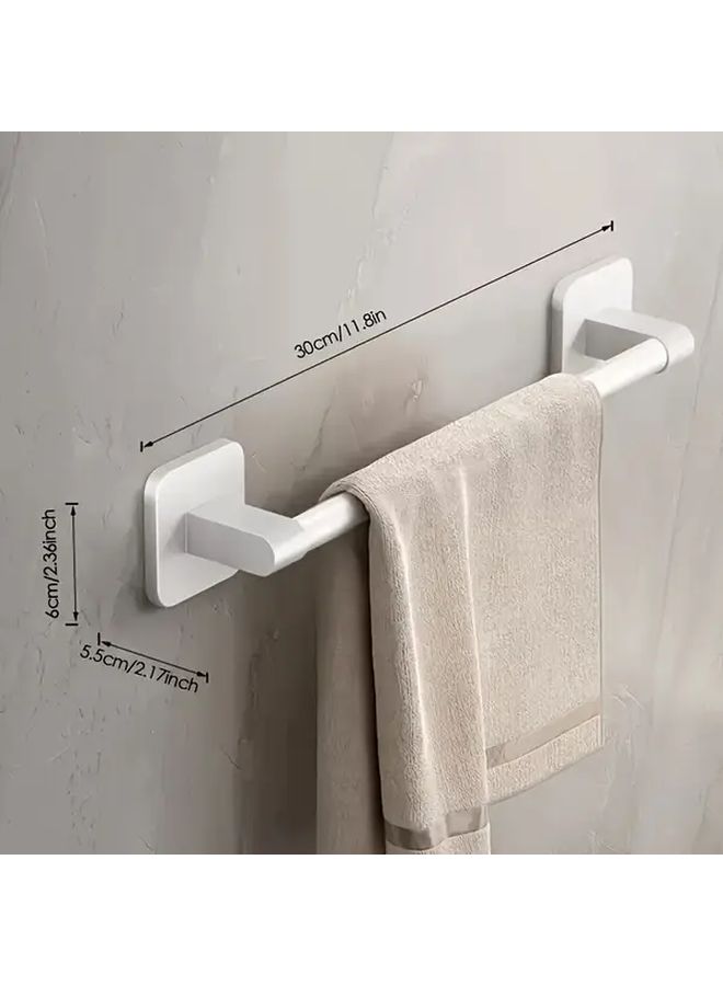 Grey Aluminum Towel Bar With Slipper Holder Wall Mounted Bathroom Kitchen Organizer - Image 5