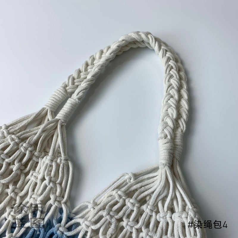 Dali Tie-Dye Versatile Women'S Armpit Bag Holiday Style Beach Bag Portable Hollow Woven Mesh Bag - Image 4