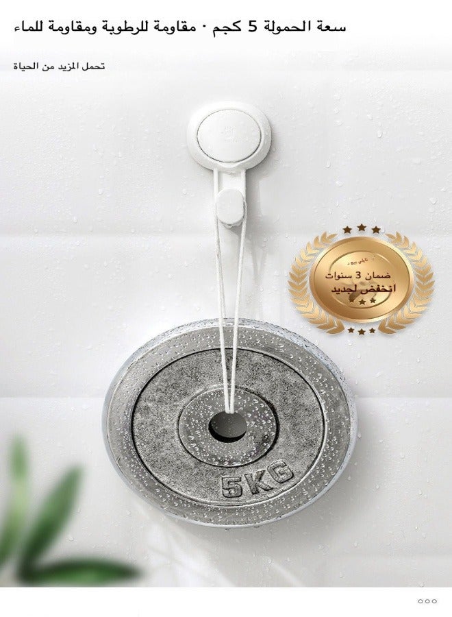 Suction Hooks Strong Vacuum Suction Cup Hooks Drill-Free Removable Plastic Hooks Strong Suction Hanger Holds Up To 5kg Kitchen Bathroom Suction Hook For Robes Towels Loofahs Coats  - Image 4