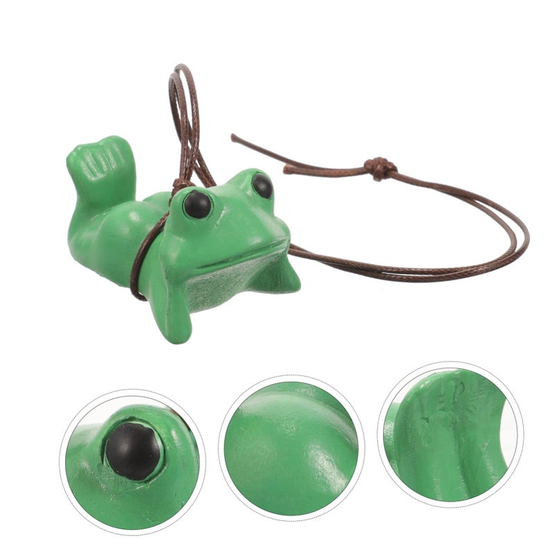 Green Frog Car Mirror Hanging Ornament Cute Interior Decoration Accessories - Image 5