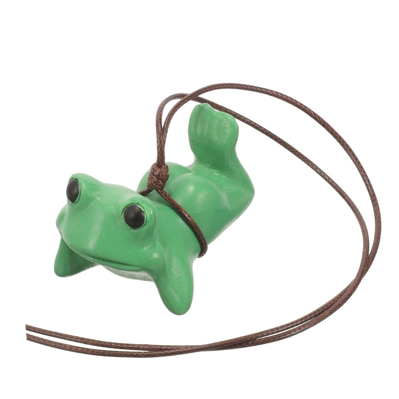 Green Frog Car Mirror Hanging Ornament Cute Interior Decoration Accessories - Image 2