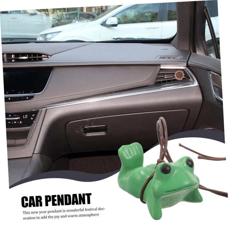 Green Frog Car Mirror Hanging Ornament Cute Interior Decoration Accessories - Image 4