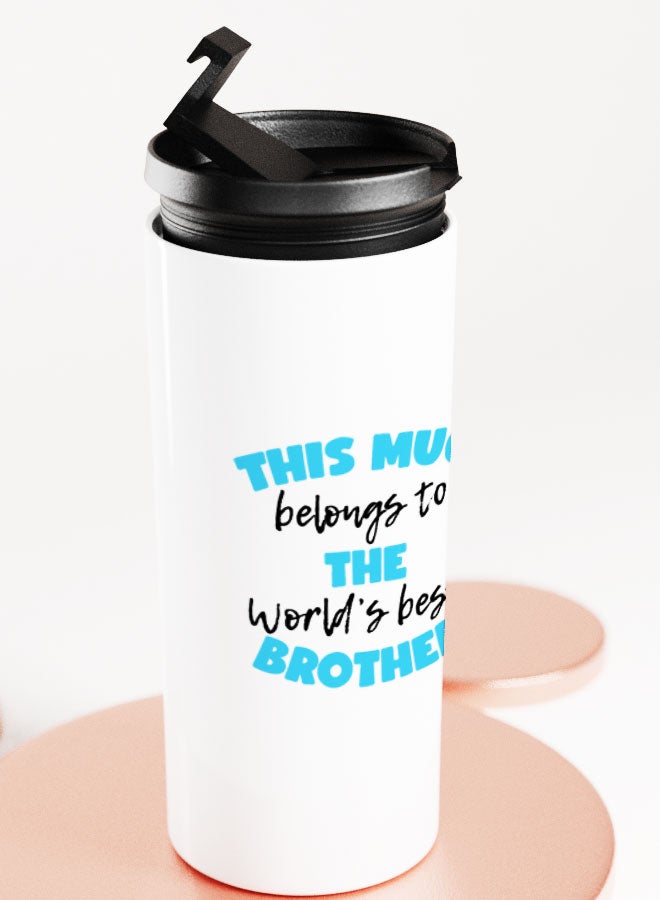 LIT كوب أبيض هدية لأفضل أخ في العالم كوب مستقيم أفضل اقتباس لأفضل أخ هدية لأفضل عائلة في العالم - Image 4