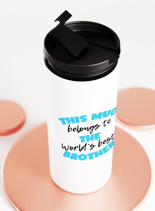 LIT كوب أبيض هدية لأفضل أخ في العالم كوب مستقيم أفضل اقتباس لأفضل أخ هدية لأفضل عائلة في العالم - Image 5