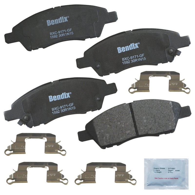 Bendix Priority1 CFC1592 Ceramic Front Brake Pads for Nissan March 2020-2015, Micra 2019-2015, Note 2019-2014, V-Drive 2020, Versa 2019-2012, Versa Note 2019-2014 - Image 5