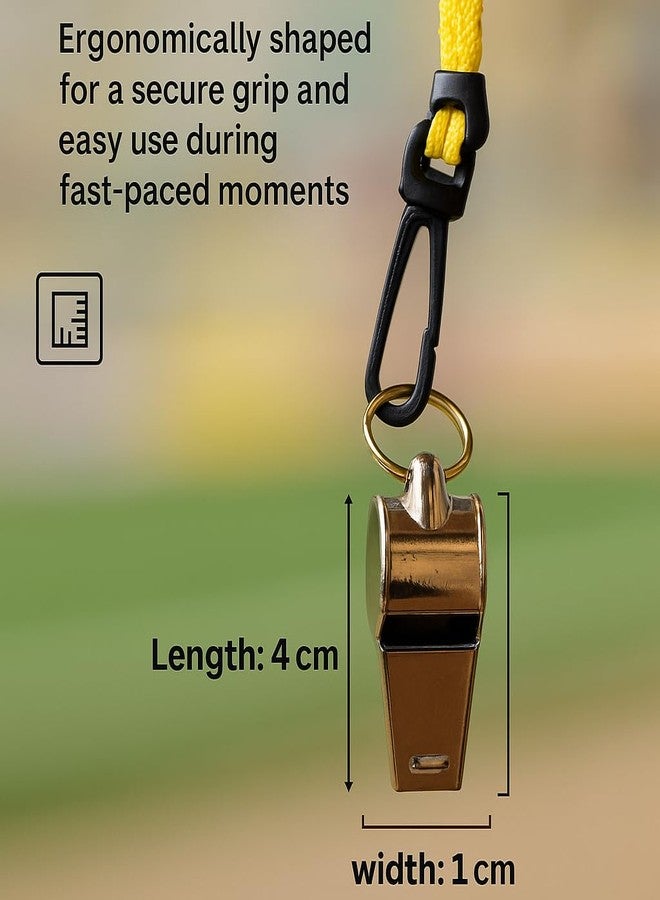 Nextage Premium Brass Whistle for Sports, Safety, and Training | Durable Metal Whistle with Loud Sound | Ideal for Coaches, Referees, Lifeguards, Dolphin Training Whistle and Outdoor Activities - Image 3