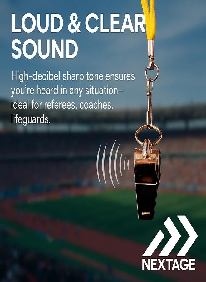 Nextage Premium Brass Whistle for Sports, Safety, and Training | Durable Metal Whistle with Loud Sound | Ideal for Coaches, Referees, Lifeguards, Dolphin Training Whistle and Outdoor Activities - Image 5