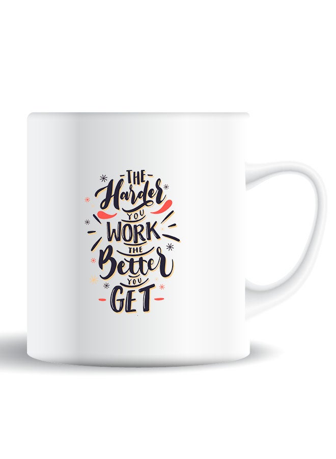 Theodor كوب قهوة مطبوع بجودة ممتازة من الجهتين - كلما عملت بجد، حصلت على أفضل - Image 1