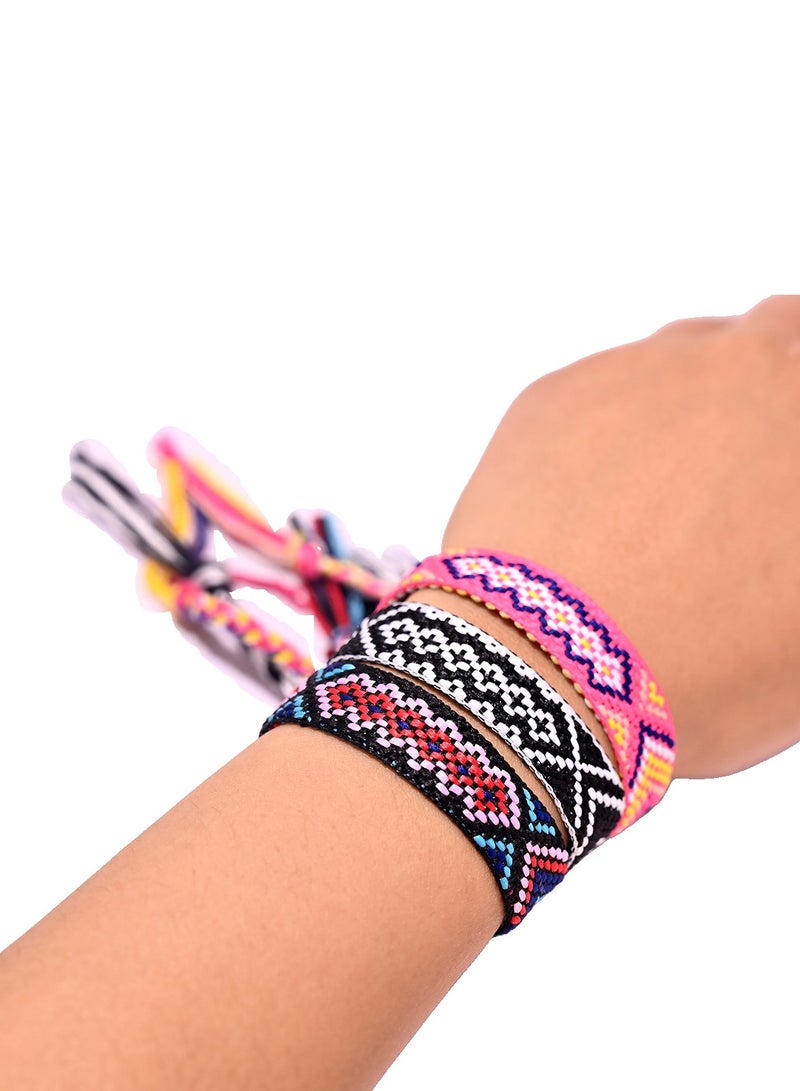 KHAJUL 12-Piece Nepal Woven Friendship Bracelets Handmade Braided String Adjustable Bulk Bracelet for Women Kids Girls - Image 3
