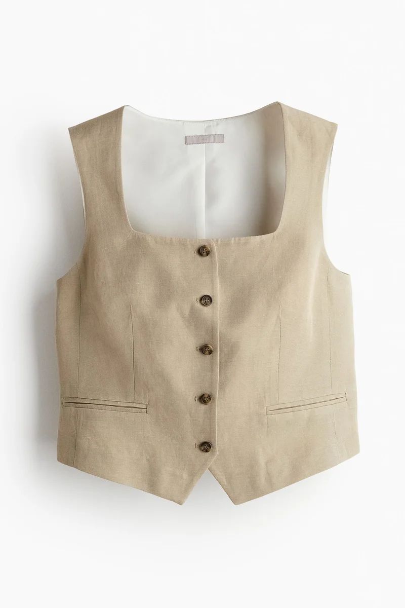H&M Linen-blend suit waistcoat