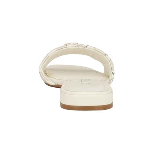 GUESS Women's Tamed Flat Sandal, Ivory Multi, 7 - Image 5