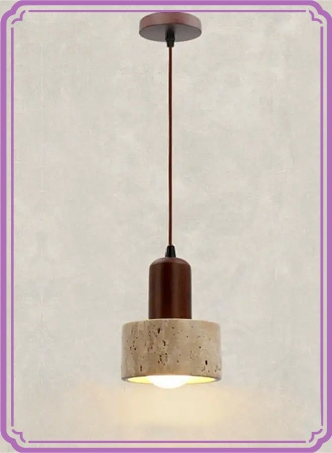 APEX 3 Color Temperature Simple Pendant Lamp Cave Stone Lampshade Compatible with Living Room Bedroom Kitchen Island Chandeliers - Image 1