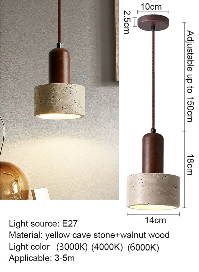 APEX 3 Color Temperature Simple Pendant Lamp Cave Stone Lampshade Compatible with Living Room Bedroom Kitchen Island Chandeliers - Image 4