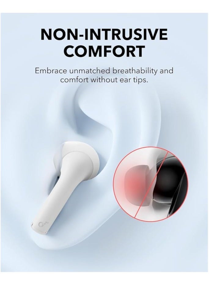 K20i by Anker, Semi-in-Ear Earbuds, Bluetooth Wireless, 36H Playtime, Fast Charge, Clear Sound, Comfortable Fit, ENC 2-Mic Clear Calls, Custom EQ, IPX5, Bluetooth 5.3, App Control White - Image 2