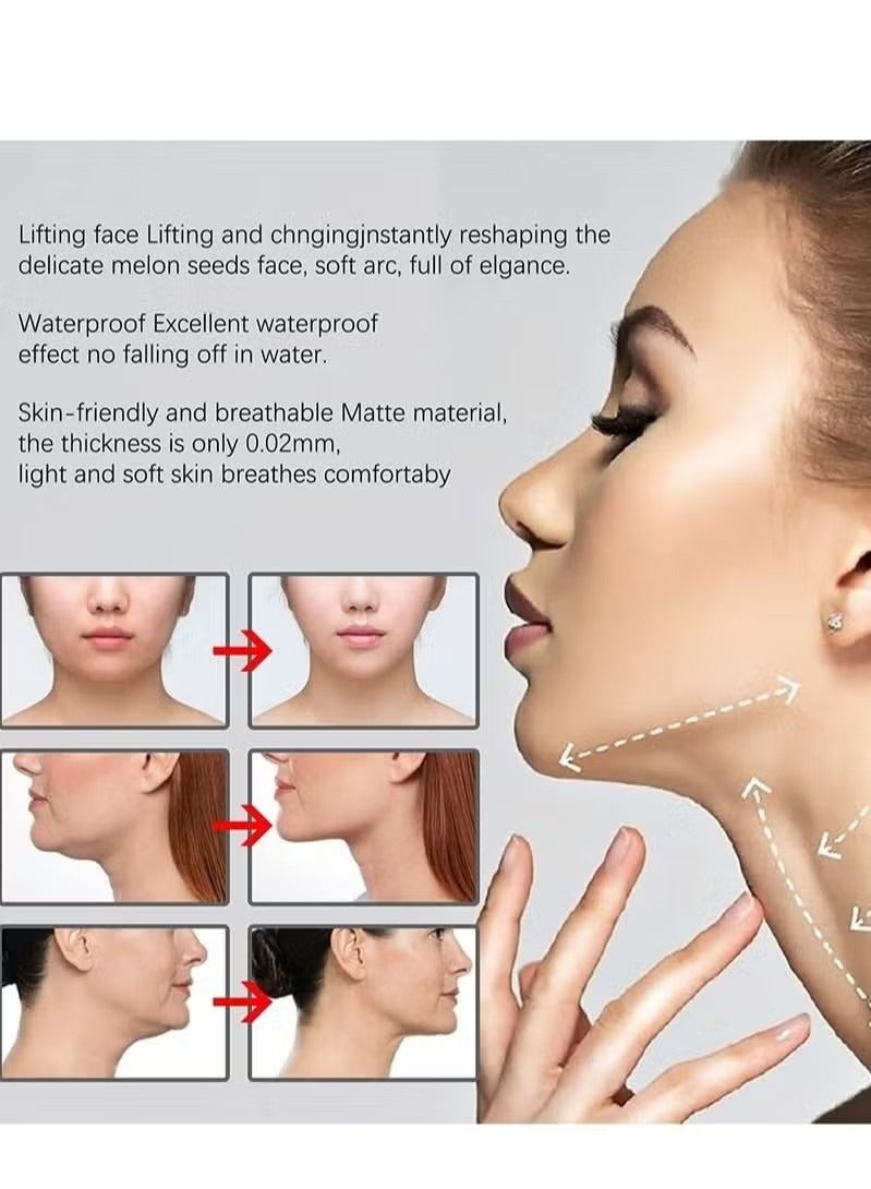 80 Pcs Face Lift Tape V Shaped Invisible Stickers Double Chin V Line Lifting Patch Tighten Hide And Wrinkles Around The Eyes and Neck Saggy Skin Make-up Tools - Image 4