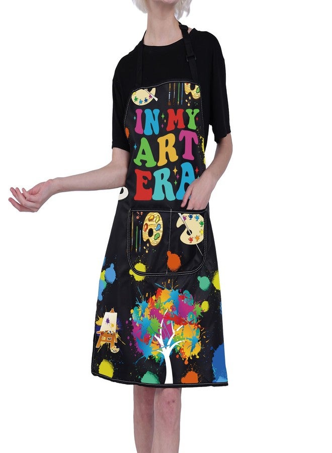 BNQL Artist Apron with Pockets Artist Painters Gifts Art Lover Gifts for Art Teacher Gifts In My Art Era Gifts Art Painting Apron (In My Art Era APRON) - Image 5
