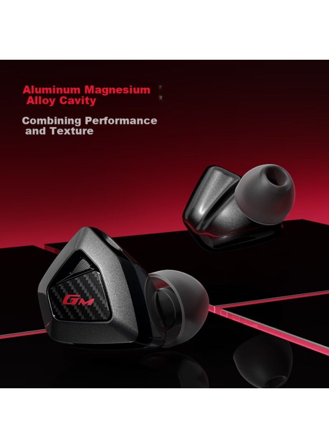 EDIFIER سماعات إديفير هيكات القتالية السلكية عالية الدقة، سماعة موسيقية من فئة عشاق الصوت، 3.5 مم مفردة مع ميكروفون، سماعات ألعاب كمبيوتر FPS، سدادات أذن مثلث دلتا، سوداء - Image 3