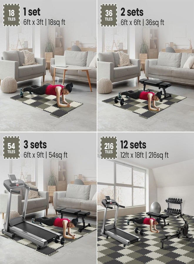 BeMaxx Fitness Puzzle Mat For Gym Floors | Protection Set Of Foam Rubber Slabs Sports Machines, Expandable Protective Tatami Tapestry Mats Weights - Image 3