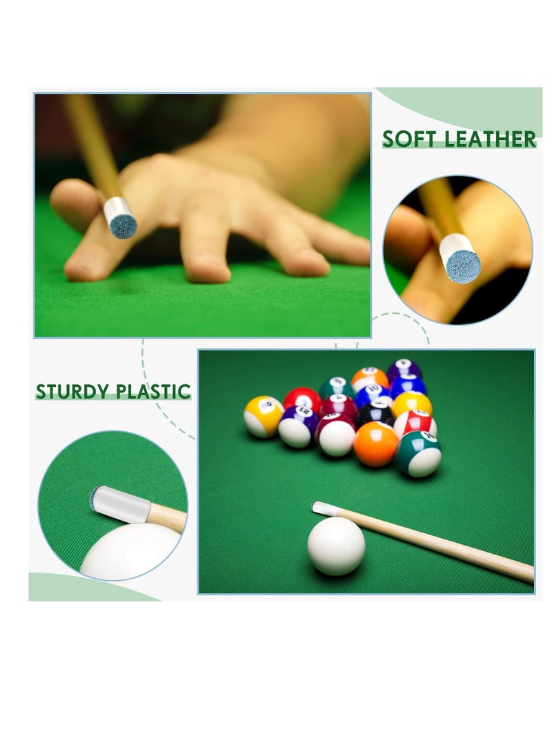 Excefore - Billiard Cue Tips, 100 Pcs Billiard Cue Tips Replacement, Pool Cue Tips, Non-Slip Pool Cue Head Replacements, for 9mm, 10mm, 12mm, and 13mm Cue Tips - Image 1