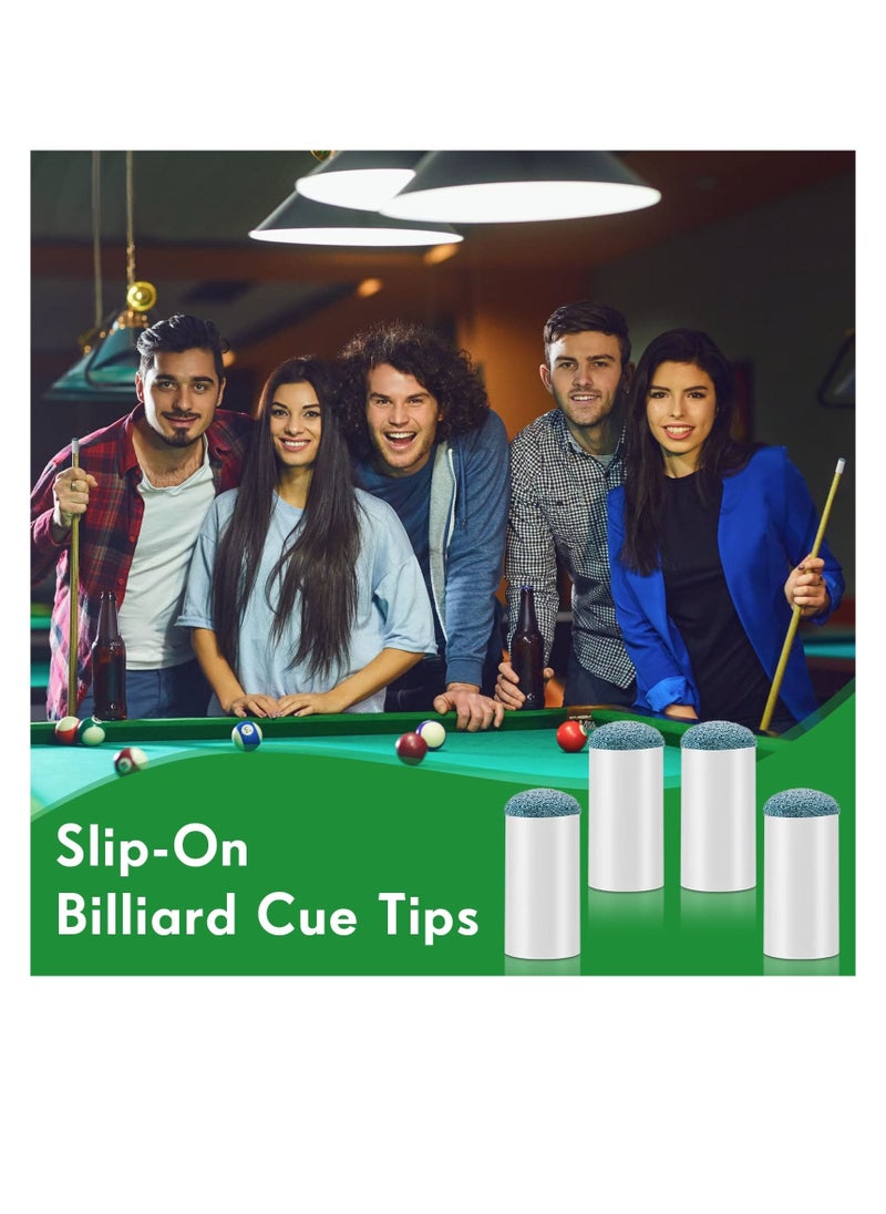 Excefore - Billiard Cue Tips, 100 Pcs Billiard Cue Tips Replacement, Pool Cue Tips, Non-Slip Pool Cue Head Replacements, for 9mm, 10mm, 12mm, and 13mm Cue Tips - Image 1