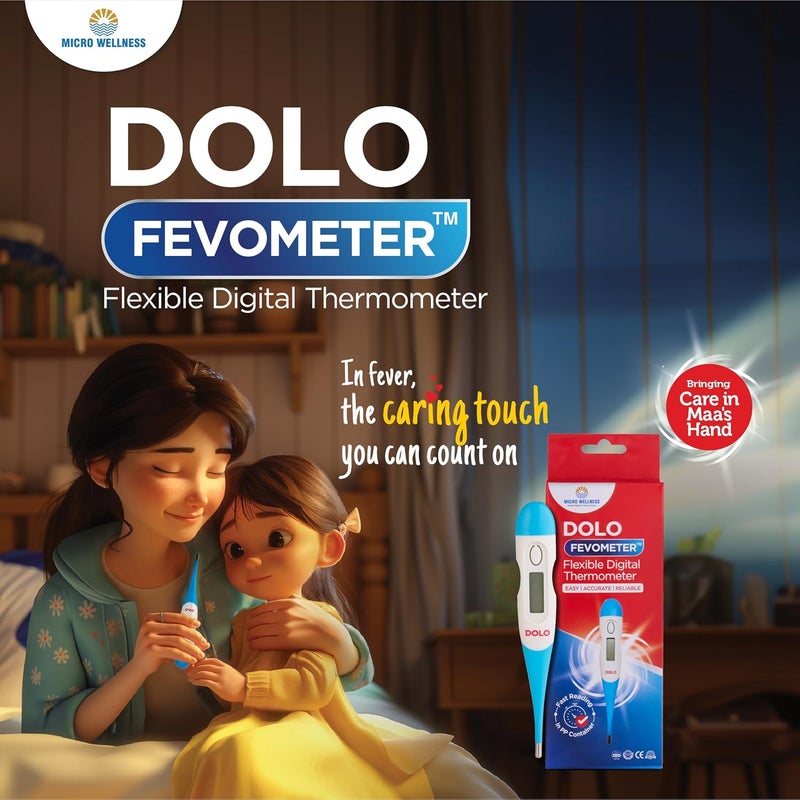 DOLOFEVOMETER Plastic Micro Wellness Dolo Fevometer - Flexible Digital Thermometer - For Easy, Accurate, Reliable & Fast Reading - Image 4
