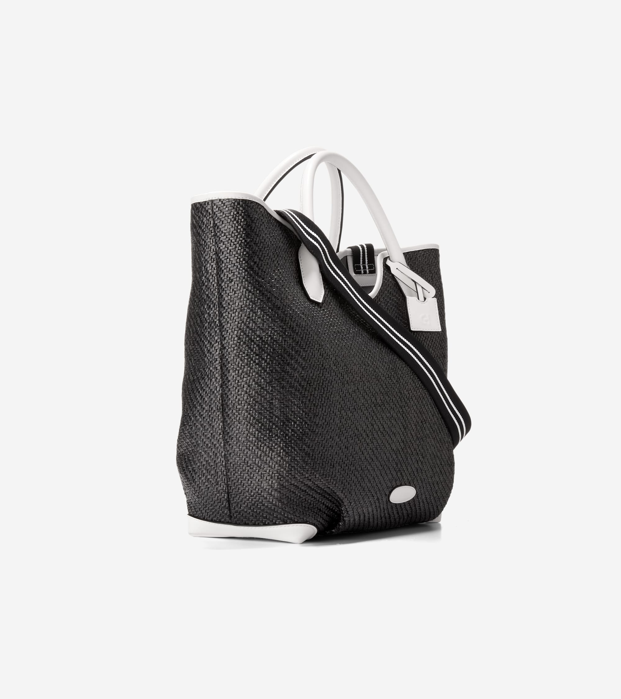 【Cole Haan】Women's Amagansett Straw Tote Bag 海外限定 Women's Amagansett Straw Tote Bag in Black | Cole Haan