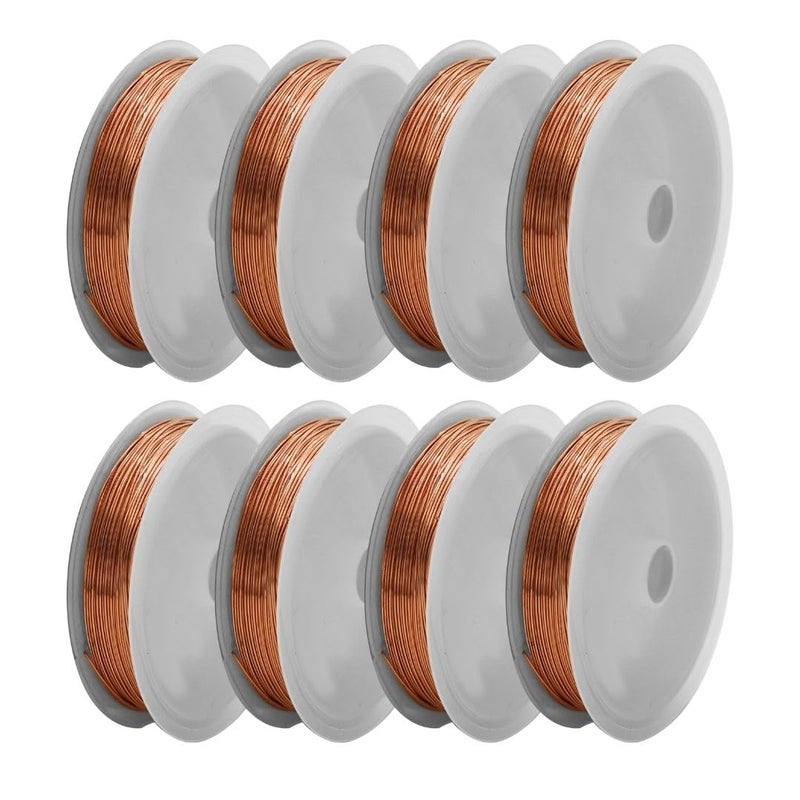 SATRA TRADERS Jewellery Copper Wire Tarnish Proof Brass Bendable Metal Wire for Jewellery Making Sculpting Modelling Crafts Wire Weaving & Wrapping |Size : 0.8 Approx 3-4mtr | Qty : 1pc | Rosegold - Image 1