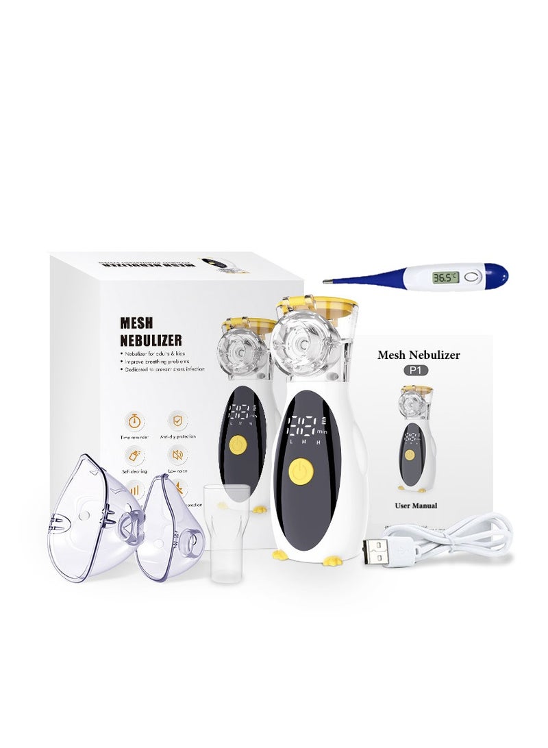 ANRIKKA Portable Cartoon Nebulizer With A Thermometer,Mini Vaporizers Handheld Atomizers for Adults and Children Travel Nebulizer Steam Inhalator Low Power - Image 4