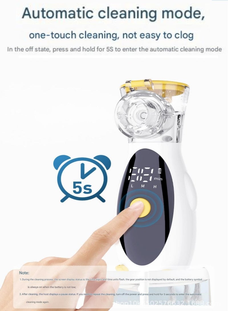 ANRIKKA Portable Cartoon Nebulizer With A Thermometer,Mini Vaporizers Handheld Atomizers for Adults and Children Travel Nebulizer Steam Inhalator Low Power - Image 5