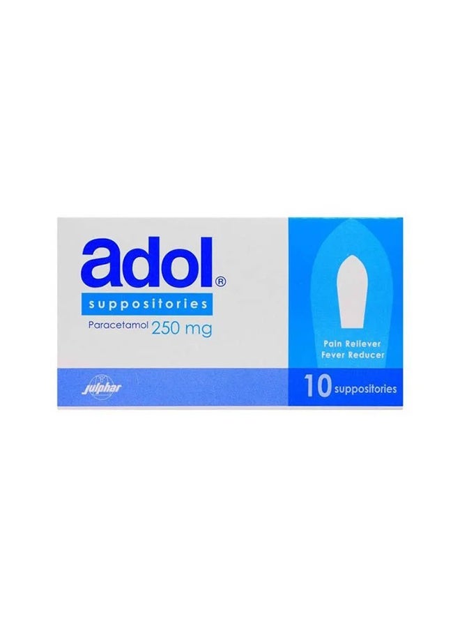 Julphar تحاميل ادول 250 مجم 10 تحاميل