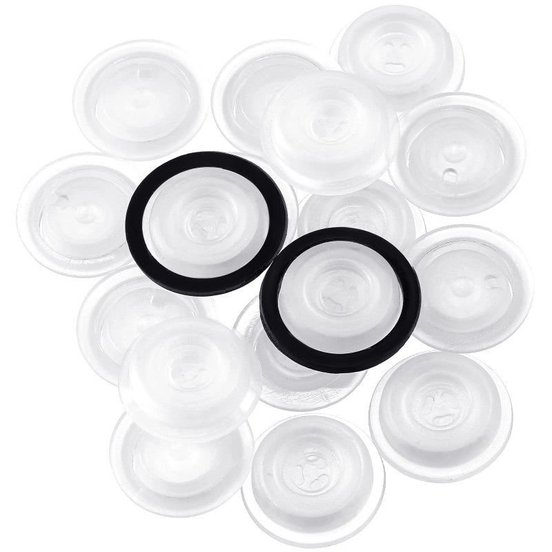 Tondiamo Tondiamo 22 Pcs PE Valve Filter Set Replacement Valves for Coffee Canisters with 2 Rubber Rings Degassing One Way Breather for Bean Container Bag Food Bags - Image 1