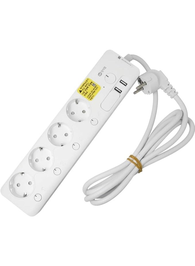 "16 Amp copper power strip with four outlets and two charging ports, with internal protection and separate control" - Image 5