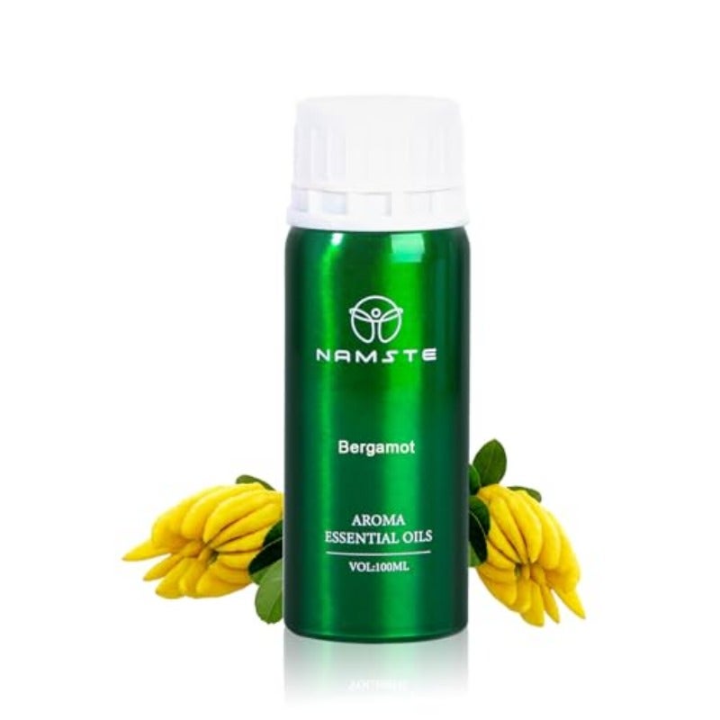 زيت عطري أساسي برائحة البرغاموت بسعة 3.38 أونصة سائلة - زيوت طبيعية ونقية 100% للمرشحات وتقرير الأيروفيا للاسترخاء والنوم - Image 1
