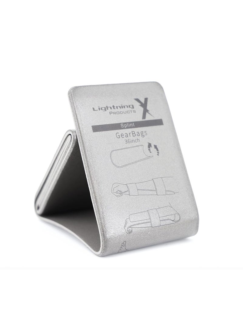 Lightning X Products Lightning X Products Folded Universal Aluminum Medical Tactical Roll Splint 4.5" x 36" for First Aid Kits - Black/Grey (Pack of 1) 