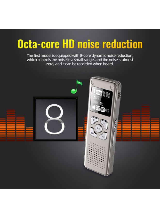 Source X8 Super Long Standby Recorder Mp3ai Intelligent Professional HD Noise Reduction Voice Control Recording Pen - اللون: الإنجليزية محايدة عبر الحدود - السعة: 16 جيجابايت - Image 3