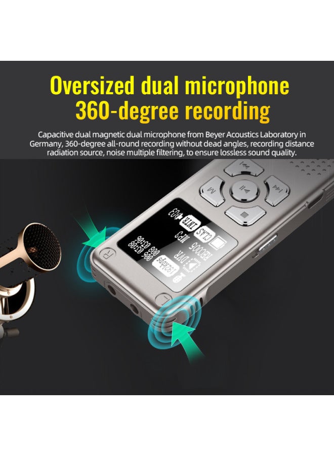 Source X8 Super Long Standby Recorder Mp3ai Intelligent Professional HD Noise Reduction Voice Control Recording Pen - اللون: الإنجليزية محايدة عبر الحدود - السعة: 16 جيجابايت - Image 4