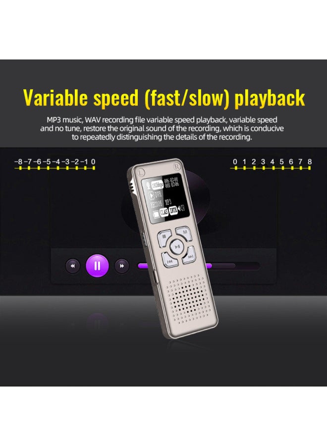Source X8 Super Long Standby Recorder Mp3ai Intelligent Professional HD Noise Reduction Voice Control Recording Pen - اللون: الإنجليزية محايدة عبر الحدود - السعة: 16 جيجابايت - Image 5
