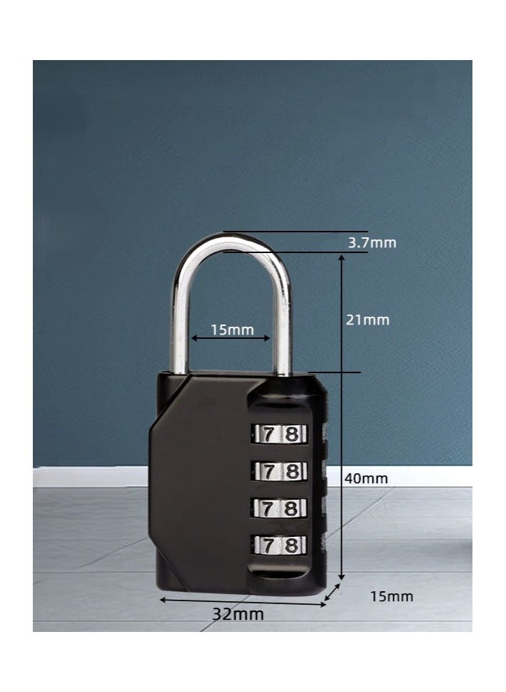 2 Piece Combination Lock,4 Digit Resettable Padlock with Combination,Waterproof Heavy Duty Combination Padlock for School Gym Lockers, Gates, Tool Boxes, Employee Padlocks，40*32mm - Image 2